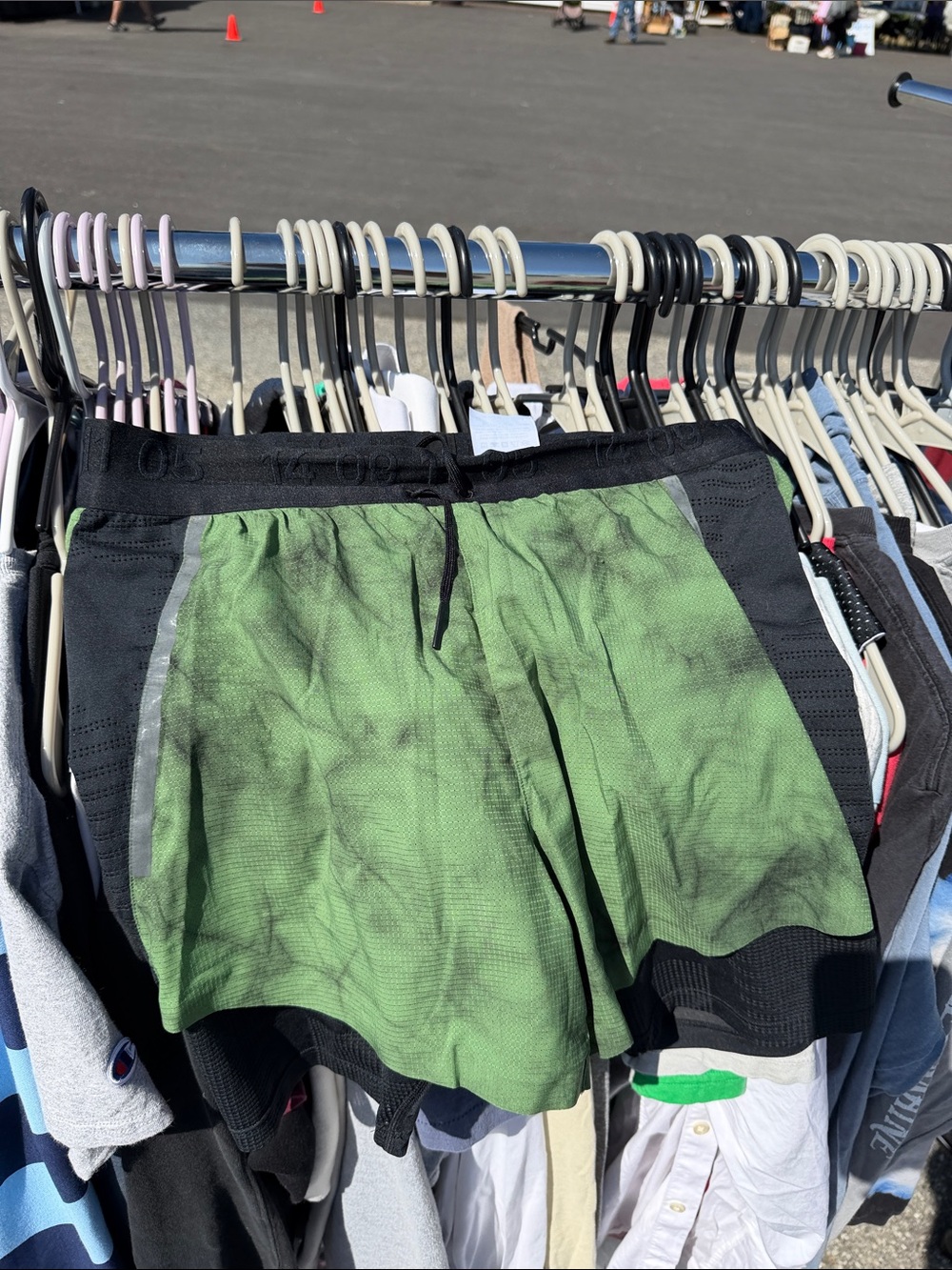 Nike Men’s Green and Black Athletic Running Shorts